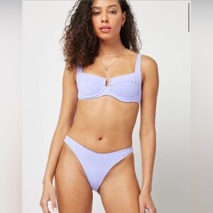 L*Space NWT Nancy Lee Bikini Bottom Bitsy Size L and Camellia top Wisteria L